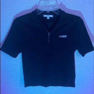 vans cropped zip up top